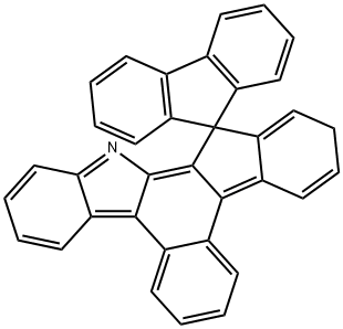 13H-螺[苯并[C]吲哚并[2,1-A]咔唑-14,9'-芴] 结构式