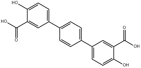 4,4''-DIHYDROXY-[1,1':4',1''-TERPHENYL]-3,3''-DICARBOXYLICACID 结构式