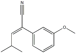 2-(3-methoxyphenyl)-4-methylpent-2-enenitrile 结构式
