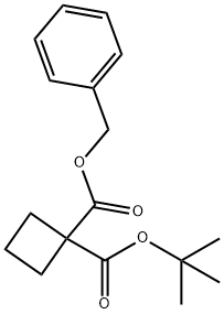 苄基-1-(叔丁氧羰基)环丁烷羧酸乙酯 结构式