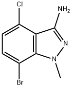 7-溴-4-氯-1-甲基-1H-吲唑-3-胺 结构式