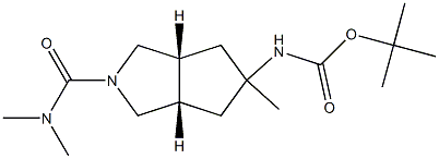 TERT-BUTYL ((3AR,5S,6AS)-2-(DIMETHYLCARBAMOYL)-5-METHYLOCTAHYDROCYCLOPENTA[C]PYRROL-5-YL)CARBAMATE 结构式