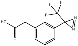 2-(3-(3-(三氟甲基)-3H-双吖丙啶-3-基)苯基)乙酸 结构式