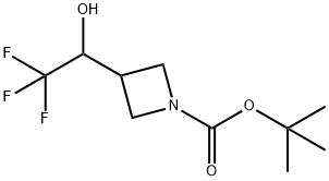 tert-butyl 3-(2,2,2-trifluoro-1-hydroxyethyl)azetidine-1-carboxylate 结构式