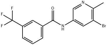 N-(5-BROMO-6-METHYLPYRIDIN-3-YL)-3-(TRIFLUOROMETHYL)BENZAMIDE 结构式