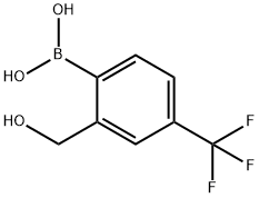 [2-(Hydroxymethyl)-4-(trifluoromethyl)phenyl]boronic acid 结构式