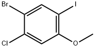 1-溴-2-氯-5-碘-4-甲氧基苯 结构式