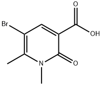 5-BROMO-1,6-DIMETHYL-2-OXO-1,2-DIHYDROPYRIDINE-3-CARBOXYLIC ACID 结构式