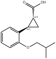(1R,2R)-2-(2-isobutoxyphenyl)cyclopropanecarboxylic acid 结构式