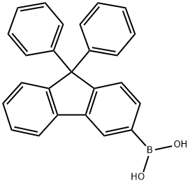 9,9-二苯基芴-3-硼酸 结构式