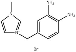 1-(3,4-diaminobenzyl)-3-methyl-1H-imidazol-3-ium bromide 结构式