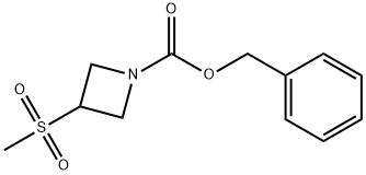 苯甲基 3-(甲磺酰)吖丁啶-1-甲酸基酯 结构式