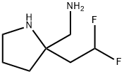 [2-(2,2-DIFLUOROETHYL)PYRROLIDIN-2-YL]METHANAMINE 结构式