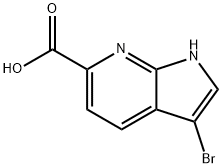 3-BROMO-1H-PYRROLO[2,3-B]PYRIDINE-6-CARBOXYLIC ACID 结构式