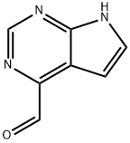 7H-Pyrrolo[2,3-d]pyrimidine-4-carboxaldehyde 结构式