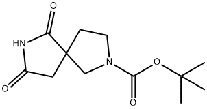 6,8-二氧-2,7-二氮杂螺[4.4]壬烷-2-羧酸叔丁酯 结构式