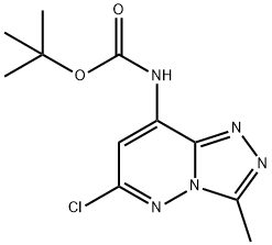 (6-氯-3-甲基-[1,2,4]三唑并[4,3-B]哒嗪-8-基)氨基甲酸叔丁酯 结构式