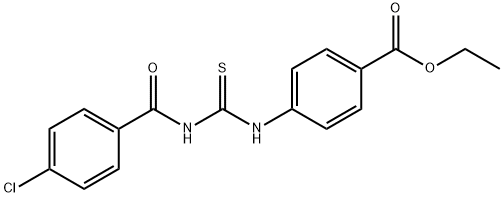 ethyl 4-({[(4-chlorobenzoyl)amino]carbonothioyl}amino)benzoate 结构式