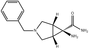 (1R,5S,6s)-6-amino-3-benzyl-3-azabicyclo[3.1.0]hexane-6-carboxamide 结构式