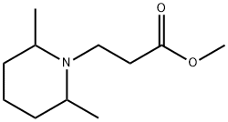 3-(2,6-二甲基哌啶-1-基)丙酸甲酯 结构式