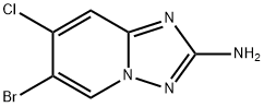 6-Bromo-7-chloro-[1,2,4]triazolo[1,5-a]pyridin-2-ylamine 结构式