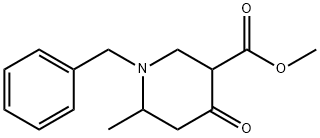 methyl 1-benzyl-6-methyl-4-oxopiperidine-3-carboxylate 结构式