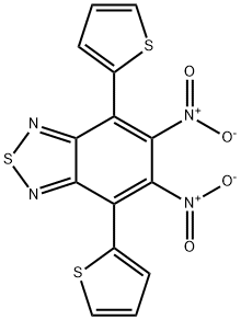 4,7-双(2-噻吩基)-5,6-二硝基-2,1,3-苯并噻二唑 结构式