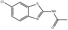 N-(6-氯-1,3-苯并噻唑-2-基)乙酰胺 结构式