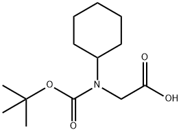 N-(叔丁氧基羰基)-N-环己基甘氨酸 结构式