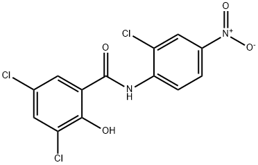 3,5-dichloro-N-(2-chloro-4-nitrophenyl)-2-hydroxybenzamide 结构式