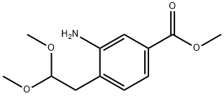 甲基 3-氨基-4-(2,2-二甲氧基乙基)苯酸盐 结构式