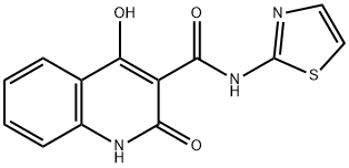 4-hydroxy-2-oxo-N-(thiazol-2-yl)-1,2-dihydroquinoline-3-carboxamide 结构式