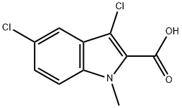 3,5-Dichloro-1-methyl-1H-indole-2-carboxylic acid 结构式