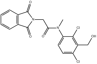 N-(2,4-二氯-3-(羟甲基)苯基)-2-(1,3-二氧亚基异二氢吲哚-2-基)-N-甲基乙酰胺 结构式