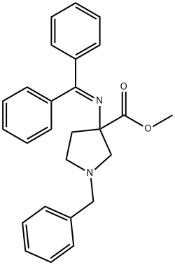 methyl 1-benzyl-3-(diphenylmethyleneamino)pyrrolidine-3-carboxylate 结构式