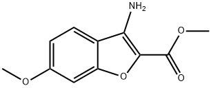 3-氨基-6-甲氧基苯并呋喃-2-羧酸甲酯 结构式