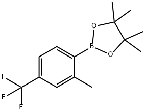 2-METHYL-4-(TRIFLUOROMETHYL)PHENYLBORONIC ACID PINACOL ESTER 结构式