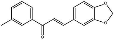 (2E)-3-(2H-1,3-benzodioxol-5-yl)-1-(3-methylphenyl)prop-2-en-1-one 结构式