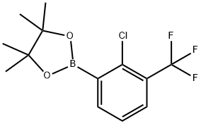 2-Chloro-3-(trifluoromethyl)phenylboronic acid pinacol ester 结构式