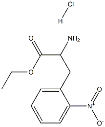 2-硝基-DL-苯丙氨酸乙酯一盐酸盐 结构式