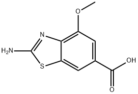 2-氨基-4-甲氧基苯并[D]噻唑-6-羧酸 结构式