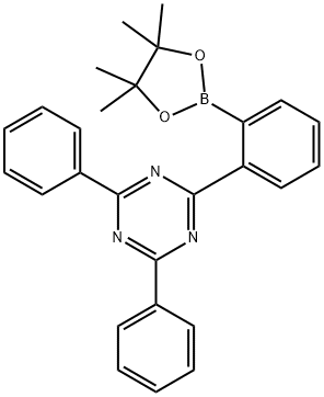 2,4-二苯基-6-[2-(4,4,5,5-四甲基-1,3,2-二氧杂环戊硼烷-2-基)苯基]-1,3,5-三嗪 结构式
