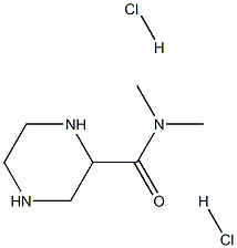 N,N-二甲基哌嗪-2-甲酰胺二盐酸盐 结构式