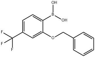 2-Benzyloxy-4-(trifluoromethyl)phenylboronic acid 结构式