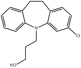 3-(3-氯-10,11-二氢-5H-二苯并[B,F]吖庚英-5-基)丙烷-1-醇 结构式