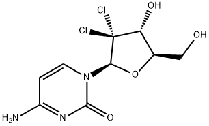 4-AMINO-1-((2R,4R,5R)-3,3-DICHLORO-4-HYDROXY-5-(HYDROXYMETHYL)TETRAHYDROFURAN-2-YL)PYRIMIDIN-2(1H)-ONE, >97% 结构式
