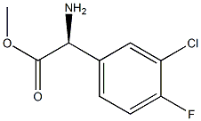 METHYL(2S)-2-AMINO-2-(3-CHLORO-4-FLUOROPHENYL)ACETATE 结构式