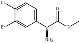 METHYL(2S)-2-AMINO-2-(3-BROMO-4-CHLOROPHENYL)ACETATE 结构式