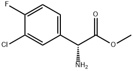 METHYL(2R)-2-AMINO-2-(3-CHLORO-4-FLUOROPHENYL)ACETATE 结构式