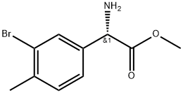 METHYL(2S)-2-AMINO-2-(3-BROMO-4-METHYLPHENYL)ACETATE 结构式